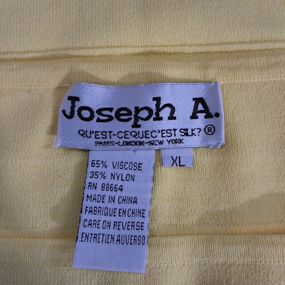 Joseph A. Womens Yellow Sleeveless Knit Top XL - Picture 4 of 5